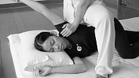Massage in side position allows to work on specific places more effectively.